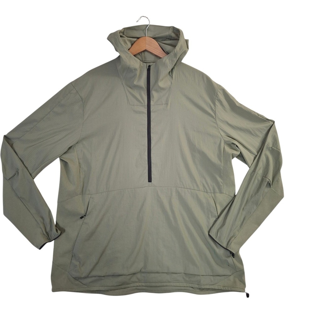 Lululemon Ripstop Packable Hiking Anorak Jacket Men XXL Green Zip Pocket $170